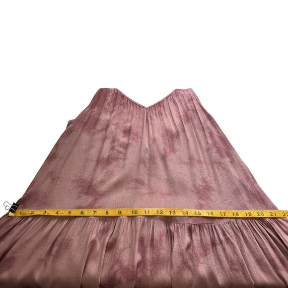 Raviya Tie-Dye Mauve Tiered Mini Dress With Adjustable Straps - Picture 7 of 10
